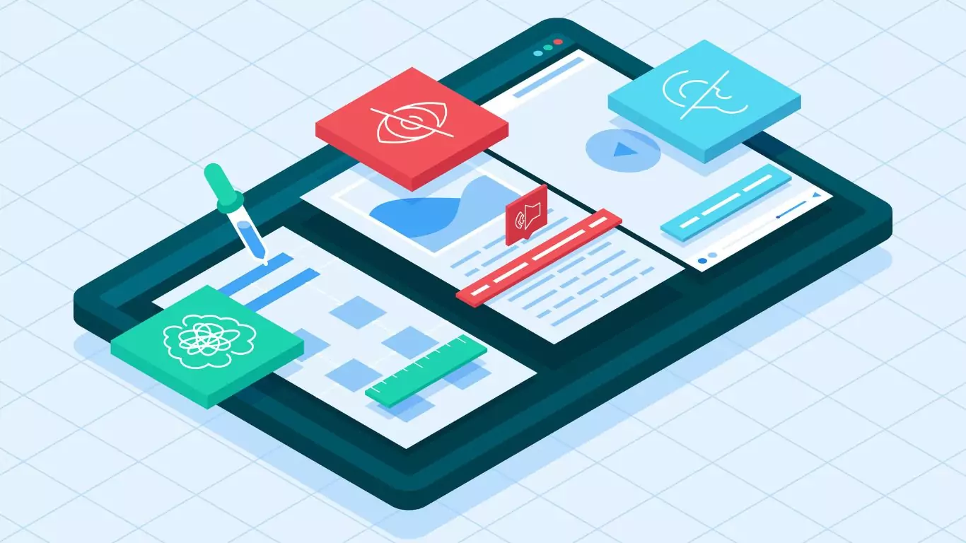 An illustration of digital accessibility for people with disabilities