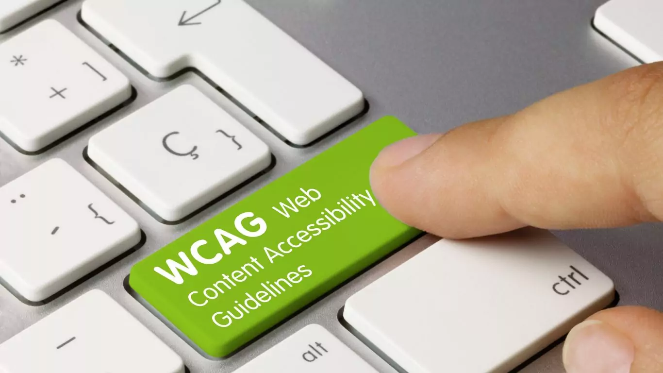 Web Content Accessibility Guidelines button on a laptop