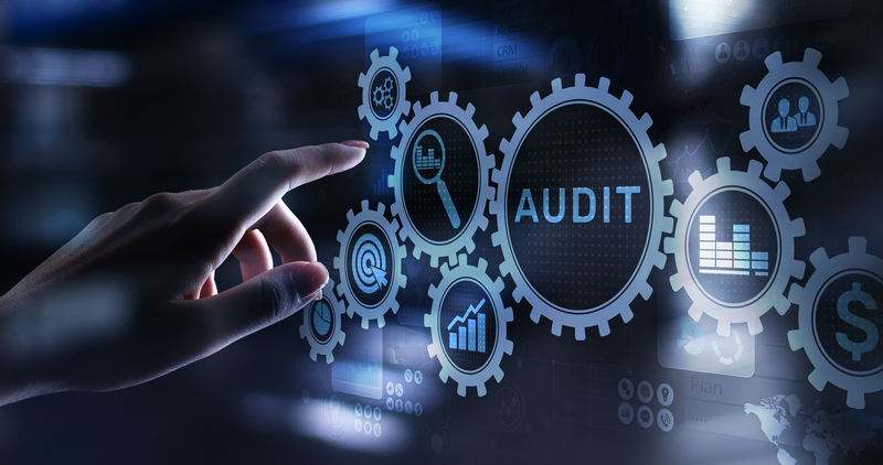 Audit - official digital accessibility examination for businesses as concept on virtual screen.