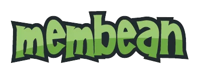 Membean. Green bubble-style lowercase text spelling "membean" with playful, rounded letterforms.